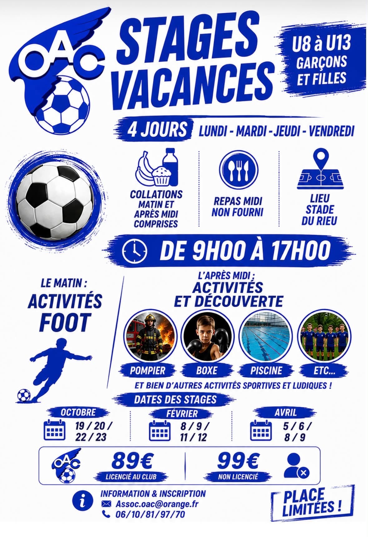 STAGE VACANCES DE TOUSSAINT
